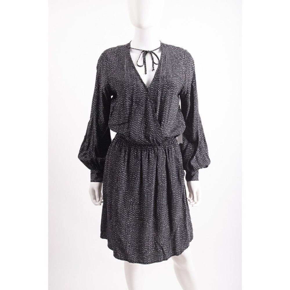 Fifteen Twenty Womans Wrap Front Dress Size XS Black White Printed NWT